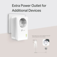TP-LINK Powerline TL-PA7017P AV1000 Gigabit Pass-through - Adattatore Powerline 1GbE, HomePlug AV (HPAV)