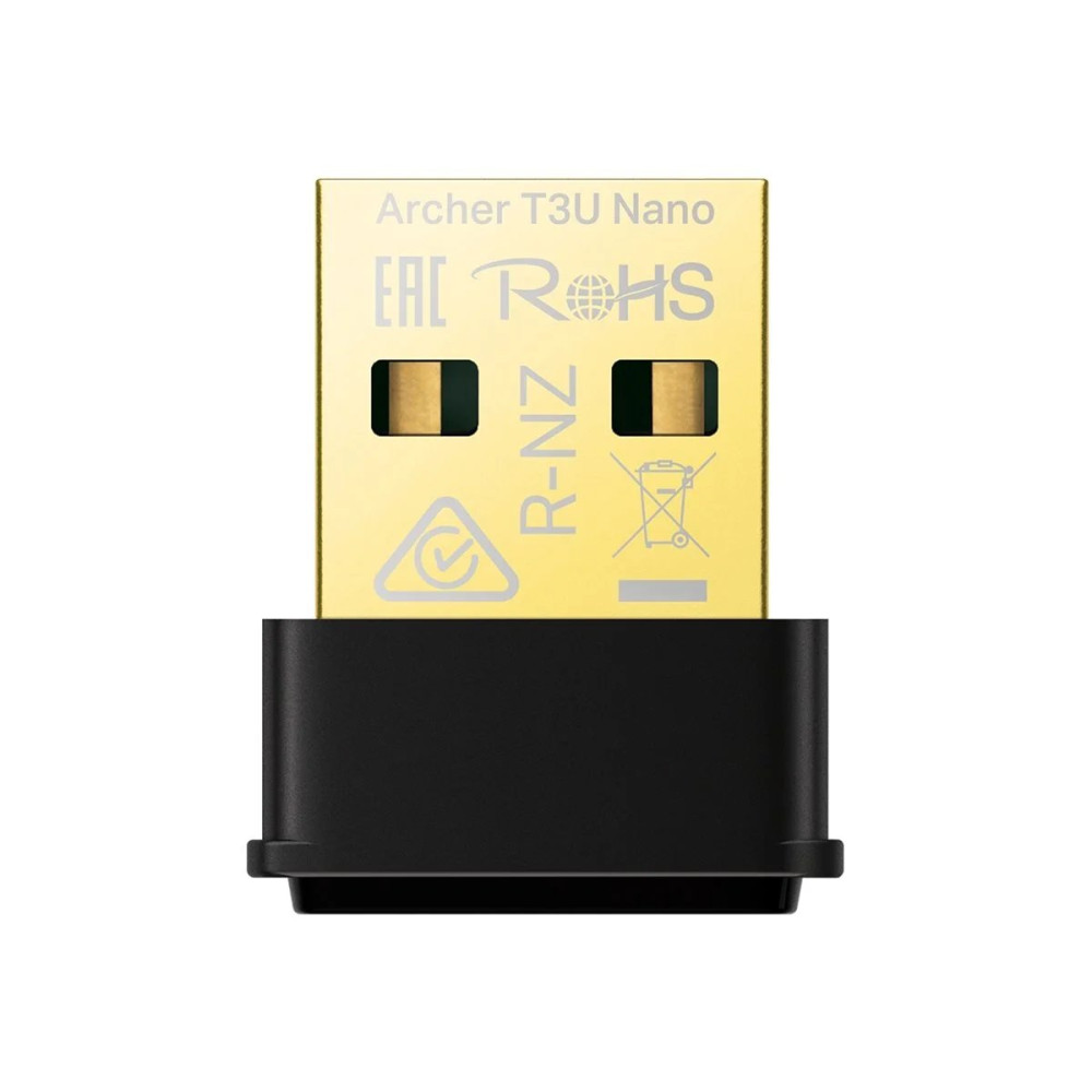 TP-Link AC1300 Nano Wireless MU-MIMO USB Adapter, Senza fili, USB, WLAN, Wi-Fi 5 (802.11ac), 1267 Mbit/s, Nero