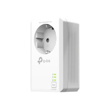 TP-LINK AV1000 a doppio port Gigabit Powerline Adapter con presa elettrica, 1000 Mbit/s, IEEE 1901, IEEE 802.3, IEEE 802.3u, Typ
