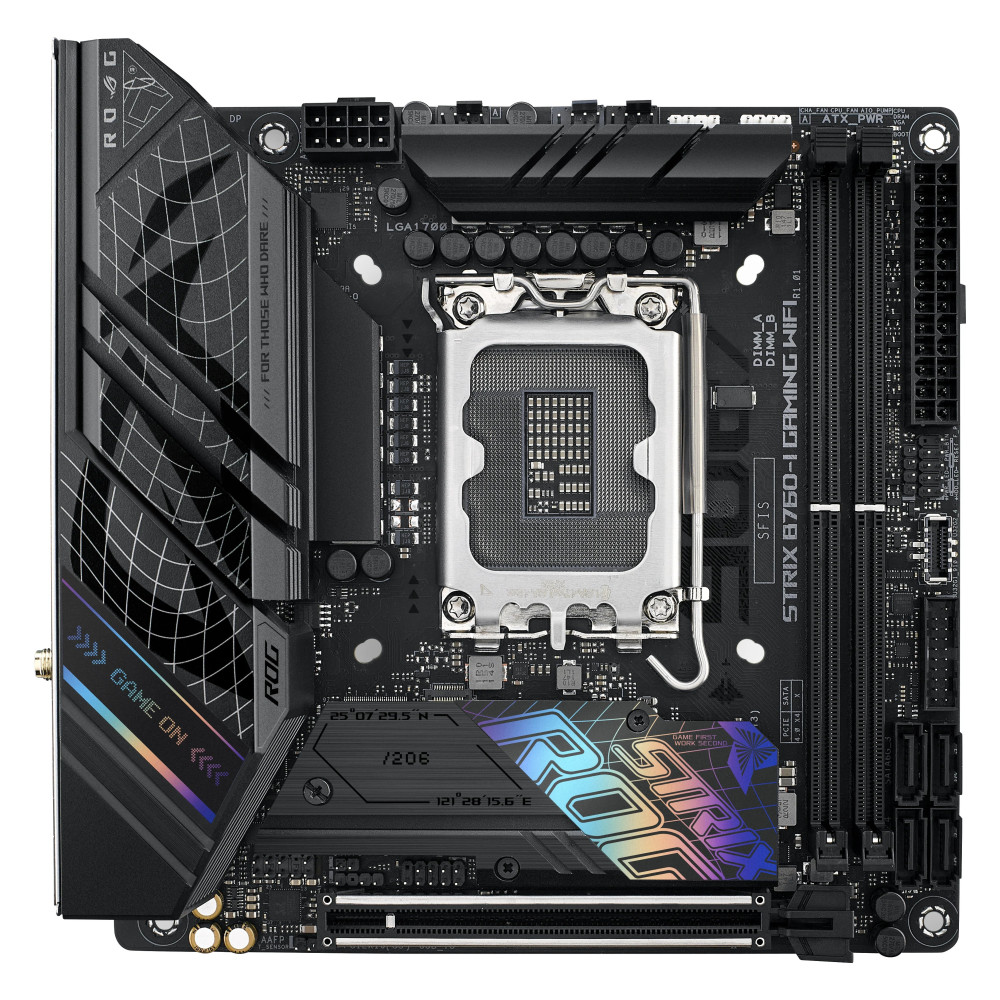 ASUS ROG STRIX B760-I GAMING WIFI - Scheda madre - Mini-ITX - Sockel LGA1700 - Chipset B760 - USB 3.2 Gen 1, USB-C 3.2 Gen 1, US