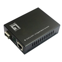 LevelOne convertitore mediastato 10-Gigabit RJ45 a SFP+, 10000 Mbit/s, 10GBase-T, IEEE 802.3ab, IEEE 802.3ae, IEEE 802.3an, IEEE