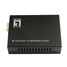 LevelOne convertitore mediastato 10-Gigabit RJ45 a SFP+, 10000 Mbit/s, 10GBase-T, IEEE 802.3ab, IEEE 802.3ae, IEEE 802.3an, IEEE