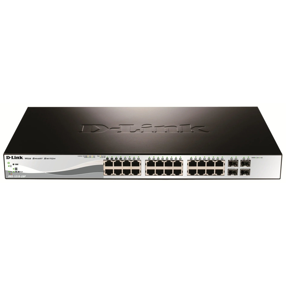 D-Link Web Smart DGS-1210-28P - Switch - L3 - gestito - 24 x 10/100/1000 (PoE)