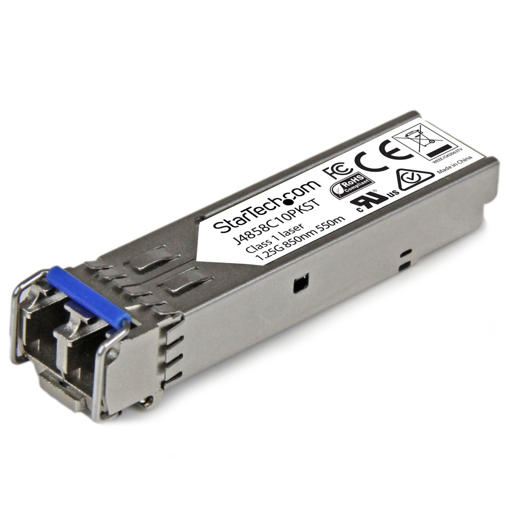 StarTech.com Gigabit LWL SFP Transceiver Modulo - HP J4858C compatibile - MM LC con DDM - 550m - 1000Base-SX - pacchetto da 10 -