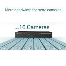 TP-LINK VIGI 16 Canale Registratore di Video in Rete, 16 canali, 1920 x 1080 Pixel, 720p, 1080p, 1920 ├ù 1080, 1280 ├ù 1024, 128