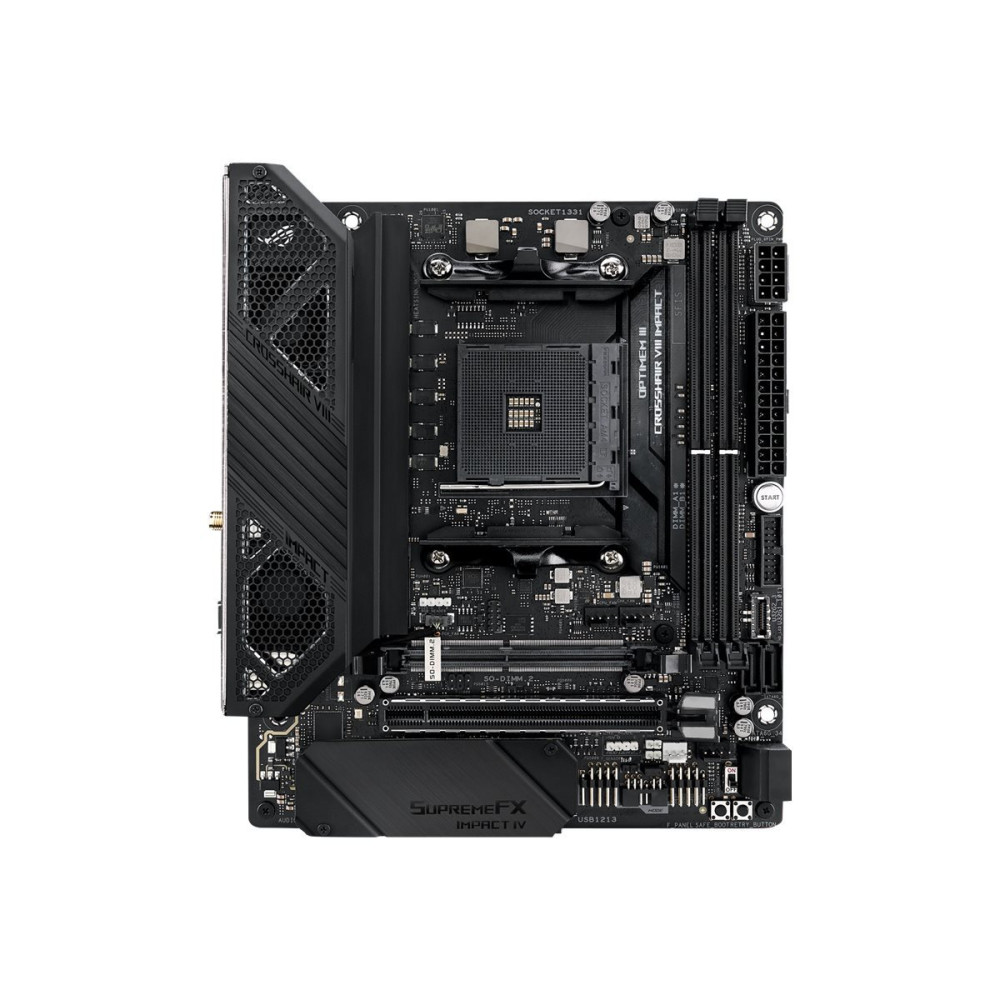 ASUS ROG Crosshair VIII Impact - Scheda madre - ATX - Socket AM4 - Chipset AMD X570 - USB-C Gen2, USB 3.2 Gen 1, USB 3.2 Gen 2 -