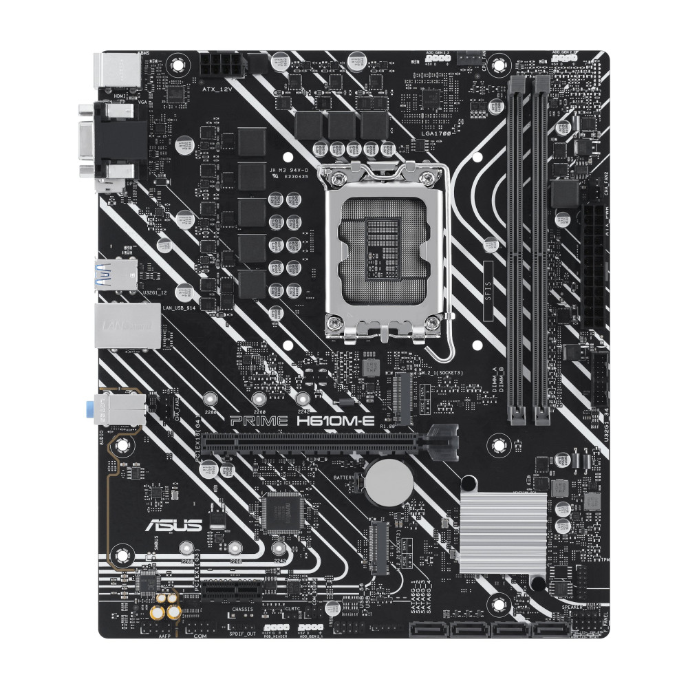 ASUS PRIME H610M-E-CSM - Scheda madre - micro ATX - Sockel LGA1700 - Chipset H610 - USB 3.2 Gen 1 - LAN Gigabit - Grafica integr