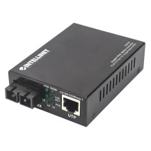 Intellinet Gigabit PoE+ Media Converter, porta 1000Base-T RJ45 a 1000Base-LX (SC)