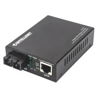 Intellinet Gigabit PoE+ Media Converter, porta 1000Base-T RJ45 a 1000Base-LX (SC)