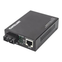 Intellinet Gigabit PoE+ Media Converter, porta 1000Base-T RJ45 a 1000Base-LX (SC)