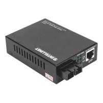 Intellinet Gigabit PoE+ Media Converter, porta 1000Base-T RJ45 a 1000Base-LX (SC)