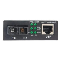 Intellinet Gigabit PoE+ Media Converter, porta 1000Base-T RJ45 a 1000Base-LX (SC)