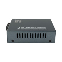 LevelOne Gigabit RJ45 a SC Mediakonverter, PoE PSE, Fibra Ottica Multi-Modo, 0,5 km, 1000 Mbit/s, IEEE 802.3, IEEE 802.3ab, IEEE