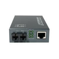 Converter di rete Gigabit RJ45 a SC, PoE PSE, fibra ottica monomodo, 20km, 1000 Mbit/s, IEEE 802.3, IEEE 802.3ab, IEEE 802.3af, 