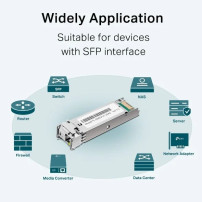 TP-LINK 1000Base-BX Modulo SFP Bidirezionale WDM, Fibra Ottica, 1250 Mbit/s, SFP, LC (UPC), 9/125 ┬Ám, BX