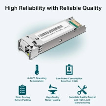 TP-LINK 1000Base-BX Modulo SFP Bidirezionale WDM, Fibra Ottica, 1250 Mbit/s, SFP, LC (UPC), 9/125 ┬Ám, BX