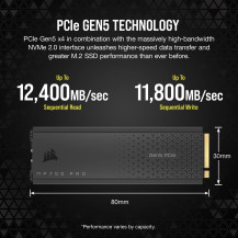 Corsair MP700 PRO - SSD - 2 TB - interno - M.2 2280 - PCI Express 5.0 x4 (NVMe)
