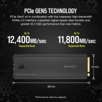Corsair MP700 PRO - SSD - 2 TB - interno - M.2 2280 - PCI Express 5.0 x4 (NVMe)