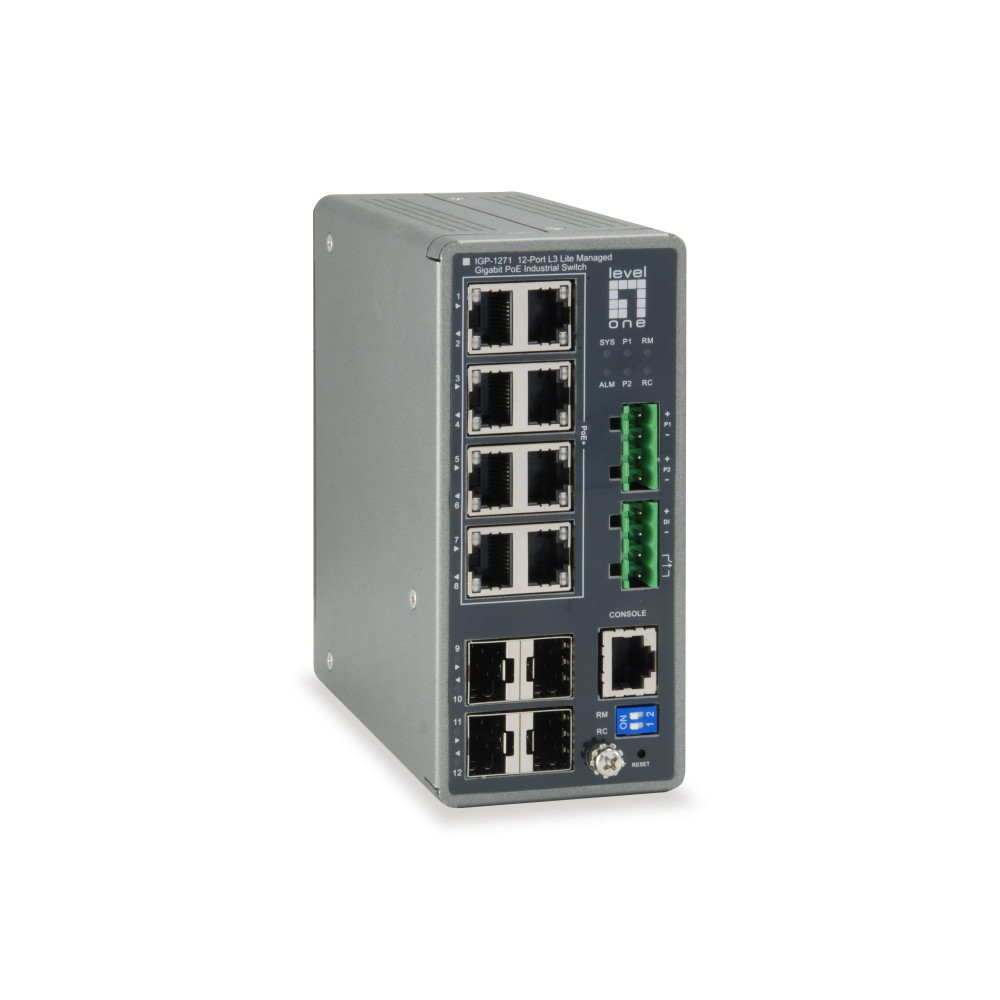 LevelOne IGP-1271 - Switch - L3 Lite - gestito - 8 x 10/100/1000 (PoE+)