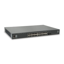 LevelOne GTL-2881 - Switch - L3 Lite - gestito - 24 x 10/100/1000 + 2 x 10 Gigabit SFP+ (Uplink)