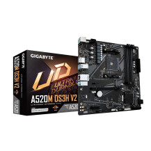 Gigabyte A520M DS3H V2 Mainboard - Supporta CPU AMD Ryzen 5000 Serie AM4, fino a 4733 MHz DDR4 (OC), PCIe 3.0 x16, LAN GbE, USB 