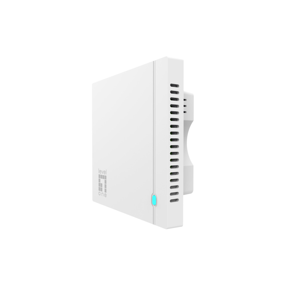 Punto di accesso wireless in parete LevelOne AX1800 Dual-Band Wi-Fi 6, bande 2,4 GHz e 5 GHz, velocit├á massima di trasferimento