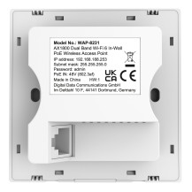Punto di accesso wireless in parete LevelOne AX1800 Dual-Band Wi-Fi 6, bande 2,4 GHz e 5 GHz, velocit├á massima di trasferimento