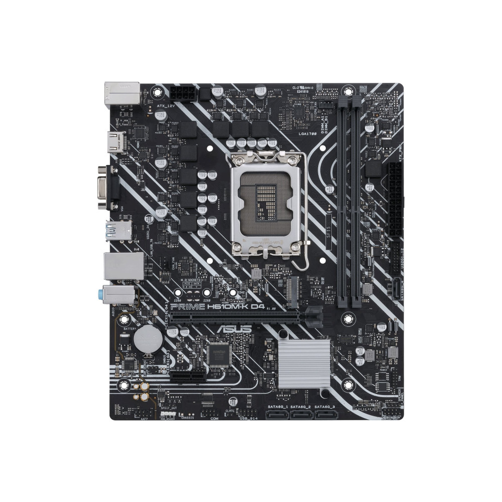 ASUS PRIME H610M-K D4 - Scheda madre - micro ATX - Sockel LGA1700 - Chipset H610 - USB 3.2 Gen 2, USB 3.2 Gen 1 - LAN Gigabit - 