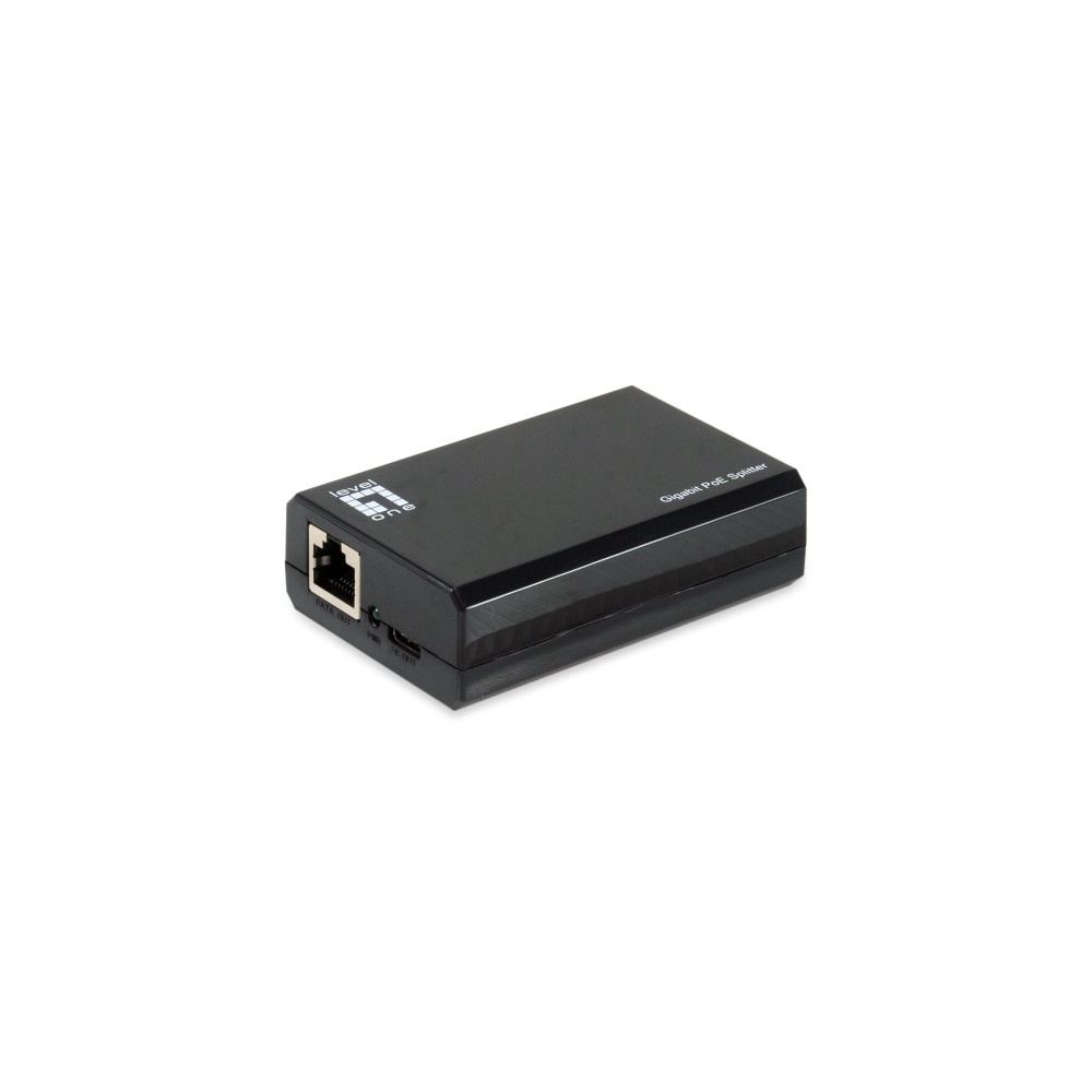 Splitter LevelOne Gigabit PoE bt da USB-C PD 3.0, IEEE 802.3af, IEEE 802.3at, IEEE 802.3bt, 10/100/1000Base-T(X), Nero, Attivit├