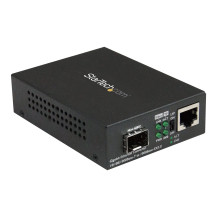 StarTech.com Startech Gigabit Ethernet LWL / Glasfaser Medienkonverter mit SFP - Convertitore 1000 Mbit/s Multimode Gigabit Ethe
