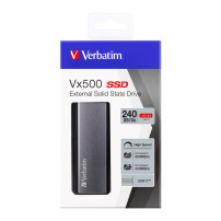 Verbatim Vx500 - SSD - 240 GB - esterno (trasportabile) - USB 3.1 Gen 2 (connettore USB-C)