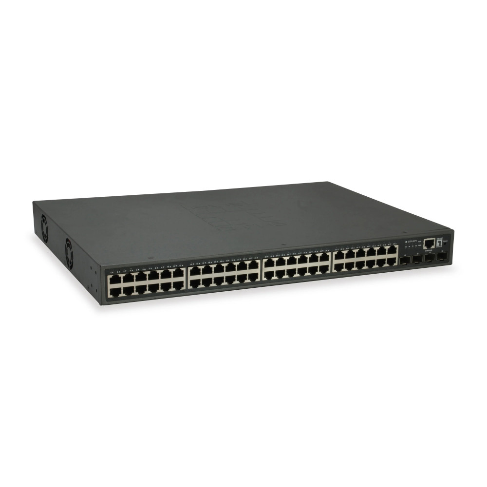 LevelOne GTP-5271 - Switch - L3 Lite - gestito - 48 x 10/100/1000 (PoE+)