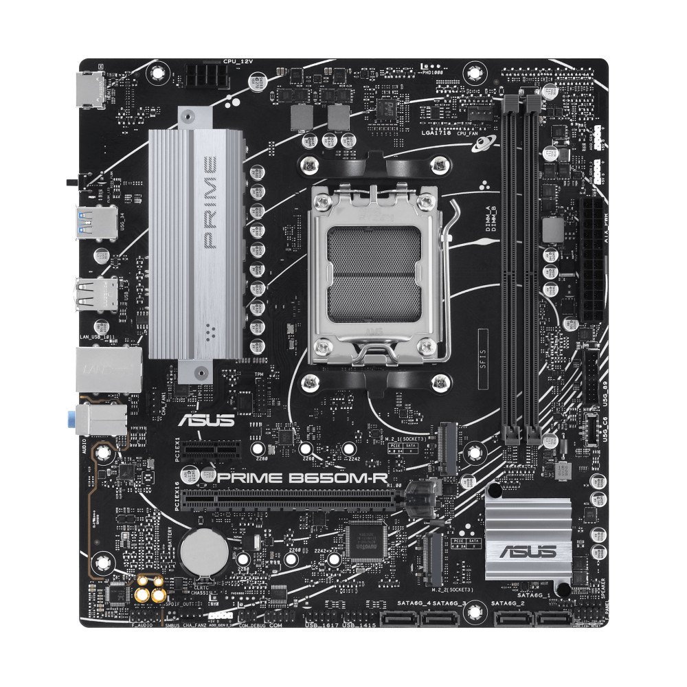 ASUS PRIME B650M-R - Scheda madre - micro ATX - Socket AM5 - Chipset AMD B650 - USB 3.2 Gen 1, USB-C 3.2 Gen 1 - LAN a 2,5 Gigab
