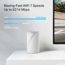 TP-LINK Deco BE65-5G 5G BE9300 Tri-Band Mesh Wi-Fi 7 System f├╝r das ganze Haus, Wei├ƒ, Extern, Mesh-System, 30 dBmW, Tri-Band (