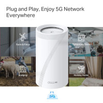 TP-LINK Deco BE65-5G 5G BE9300 Tri-Band Mesh Wi-Fi 7 System f├╝r das ganze Haus, Wei├ƒ, Extern, Mesh-System, 30 dBmW, Tri-Band (