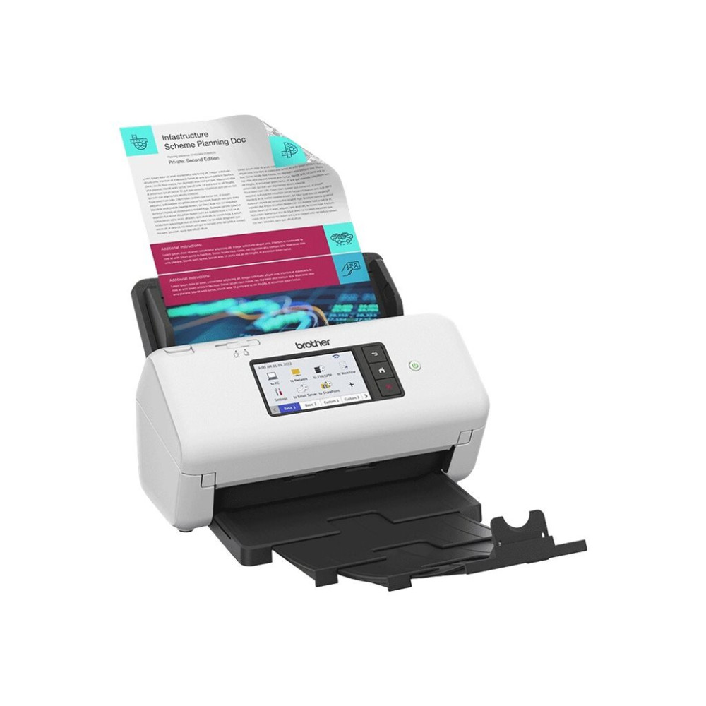 Brother ADS-4700W - Scanner per documenti - Dual CIS - Duplex - A4 - 600 dpi x 600 dpi - fino a 40 pagine/Min. (monocromatiche)