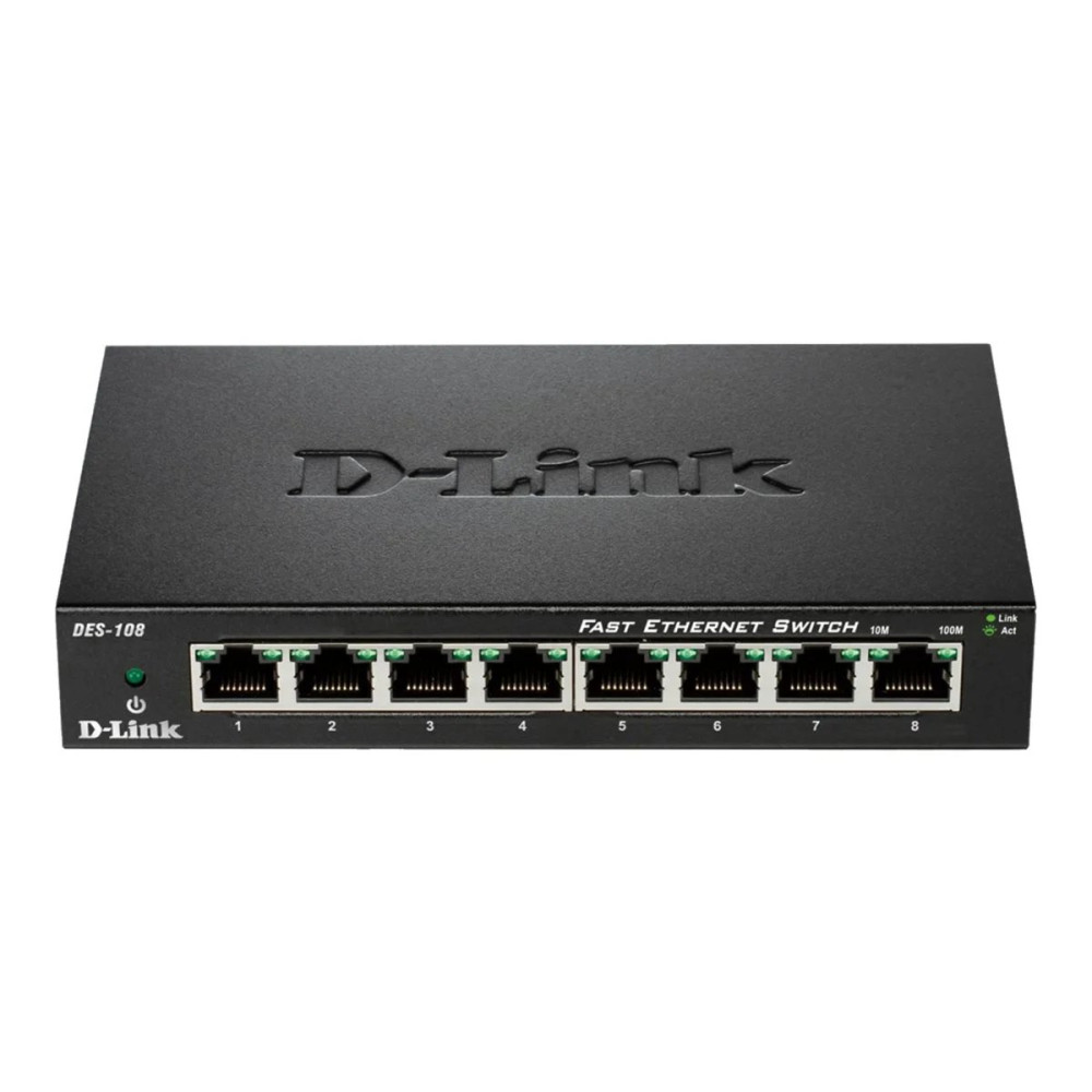 D-Link DES 108 - Switch - 8 x 10/100 - Desktop