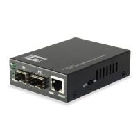 LivelloUno GVT-2011 - Convertitore di media - GbE - 10Base-T, 100Base-TX, 1000Base-T, 1000Base-X - RJ-45 / SFP (mini-GBIC)