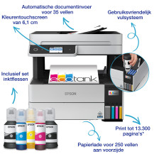 Epson EcoTank ET-5150 - Stampante multifunzione - Colore - Getto d'inchiostro - " ├¿ stata lasciata come "A4/Legal (Medien)" poi