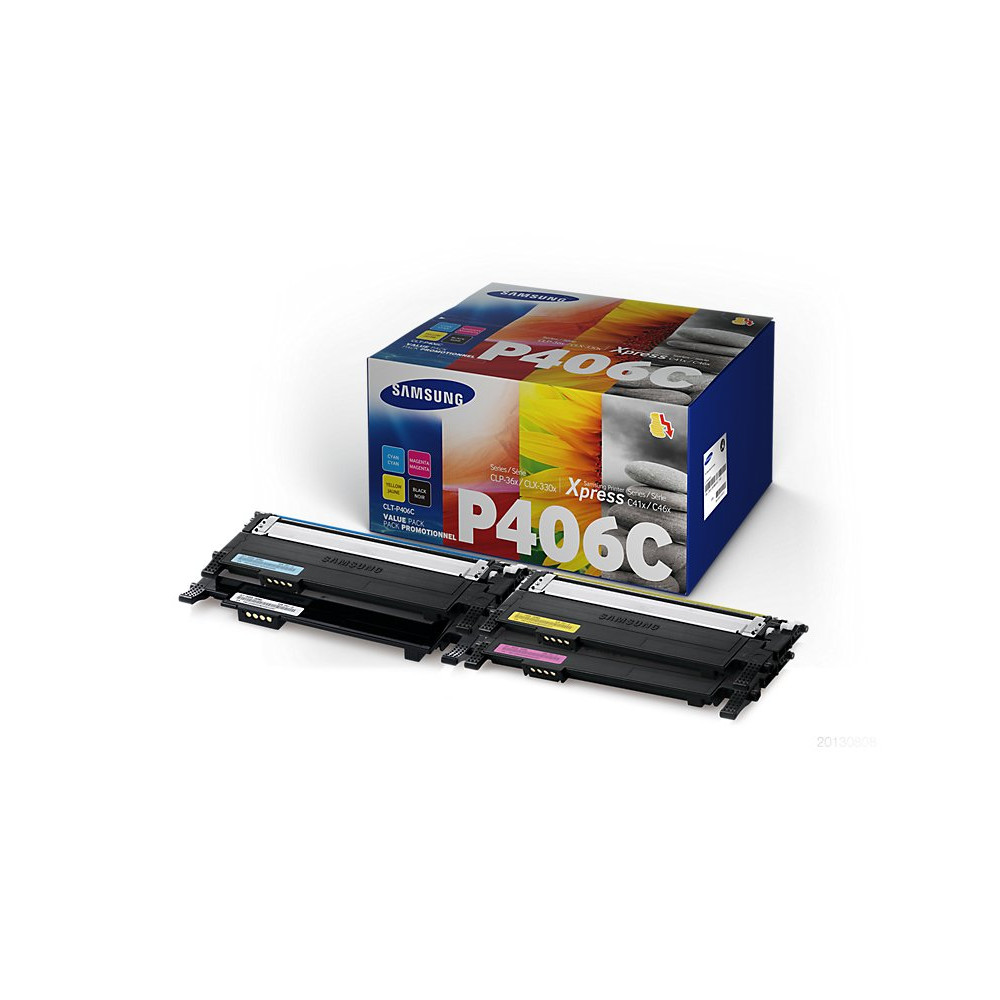 Samsung CLT-P406C cartuccia toner 4 pz Originale Nero, Blu, Magenta, Giallo Samsung CLT-P406C cartuccia toner 4 pz Originale Nero, Blu, Magenta, Giallo