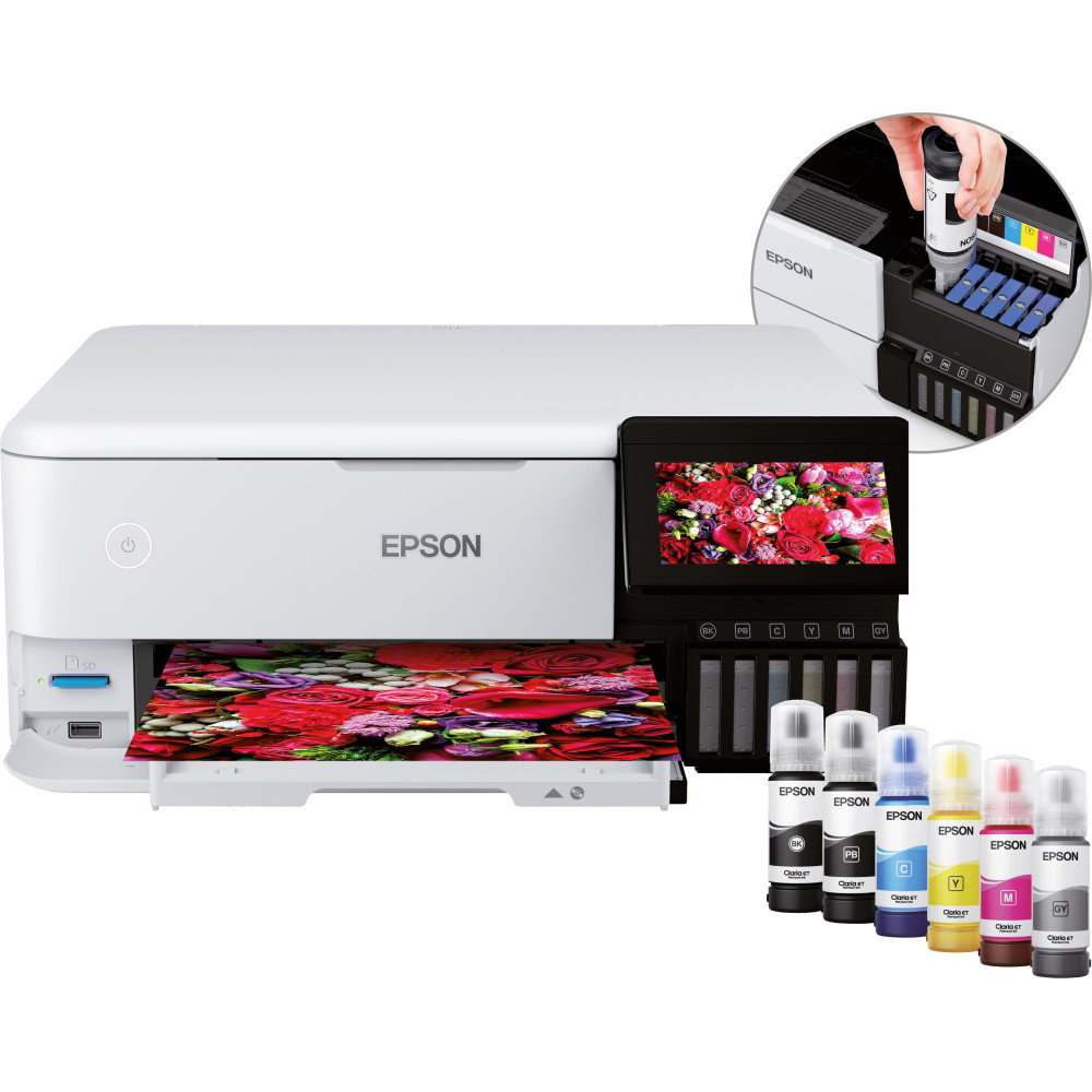 Epson EcoTank ET-8500 - Stampante multifunzione - Colore - Getto d'inchiostro - ricaricabile - A4/Letter (Mediaincaricature)