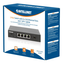 Intellinet Switch - senza gestione - 4 x 10/100/1000/2,5G + 1 x uplink a 10 Gigabit SFP+