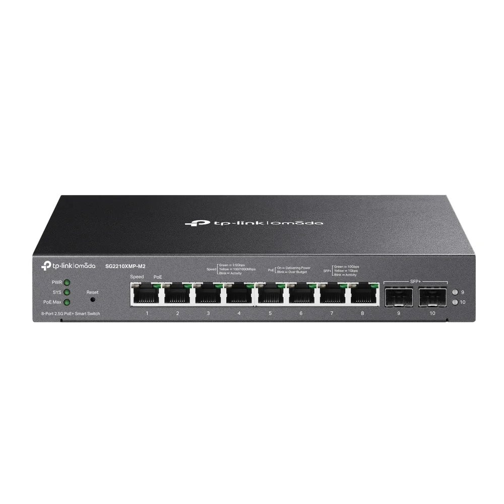 TP-LINK Omada SG2210XMP-M2 - Switch - L2+ - Intelligente - 8 x 100/1000/2,5G (PoE+)