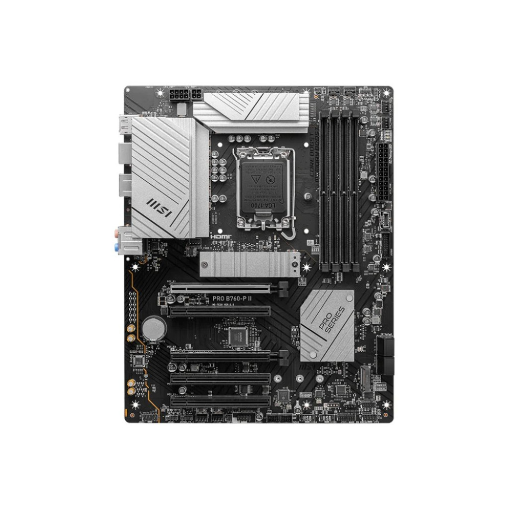 MSI PRO B760-P II - Scheda madre - ATX - Sockel LGA1700 - Chipset B760 - USB 3.2 Gen 1, USB-C 3.2 Gen 2 - LAN a 2,5 Gigabit - Gr