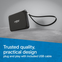 Crucial X9 - SSD - 4 TB - esterno (trasportabile) - USB 3.2 Gen 2 (con connettore USB-C)