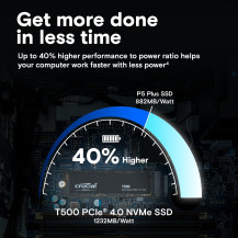 Crucial T500 - SSD - 1 TB - interno - PCIe 4.0 (NVMe)