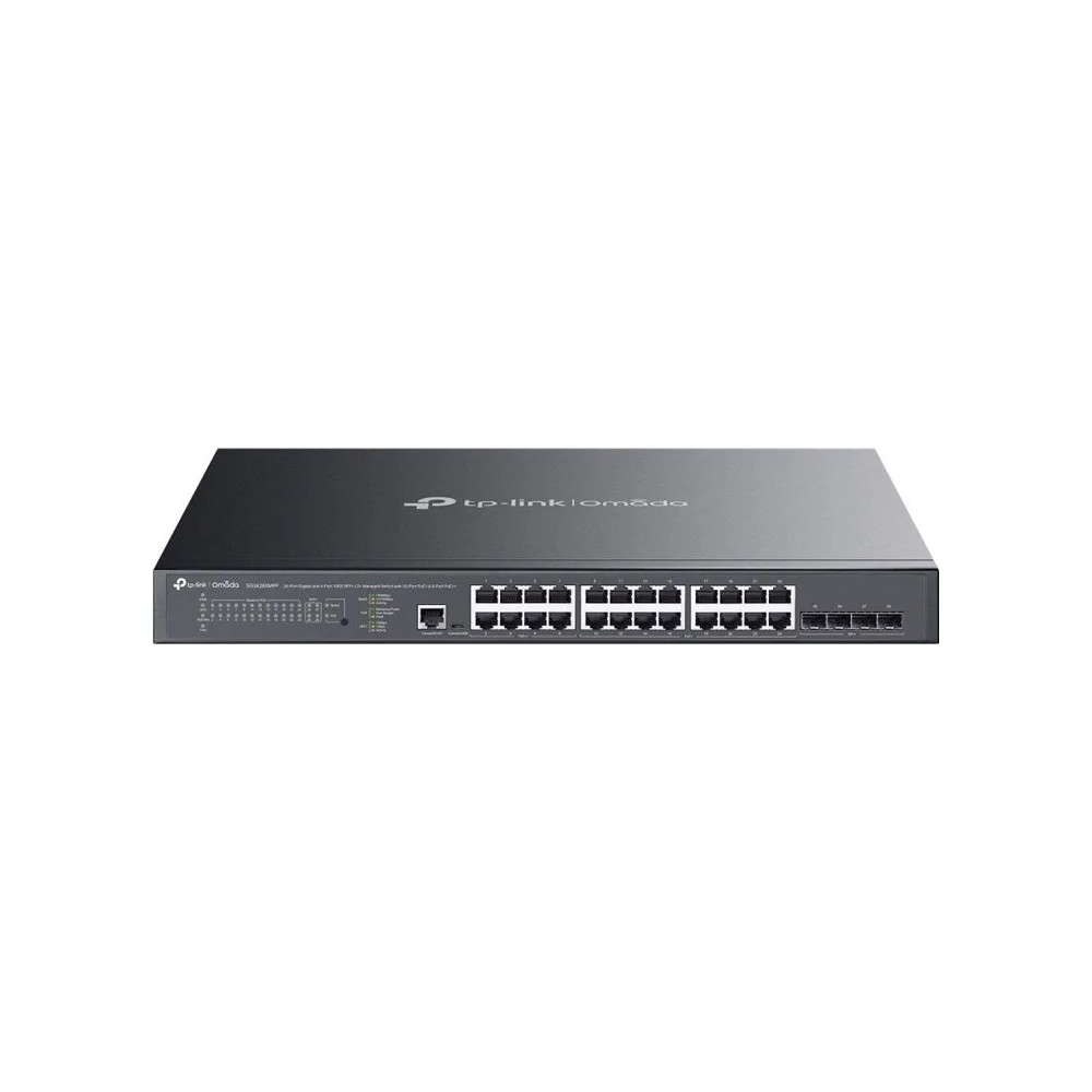TP-LINK Omada SG3428XMPP, Gestito, L2+, Gigabit Ethernet (10/100/1000), Power over Ethernet (PoE), Montaggio in rack, 1U