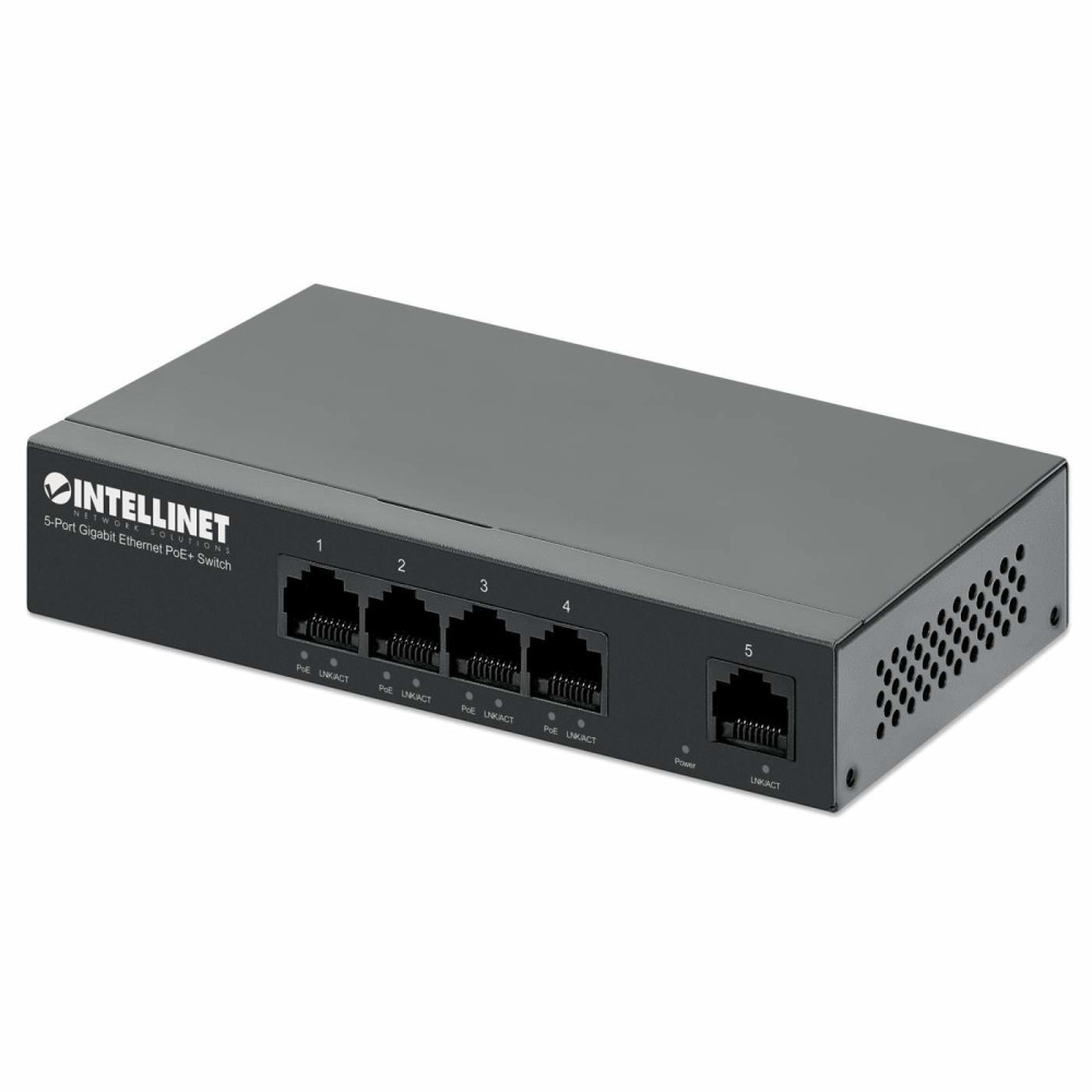 Intellinet Switch - 5 x 10/100/1000 Base-T - Desktop, montabile sulla parete - PoE+ (40 W)