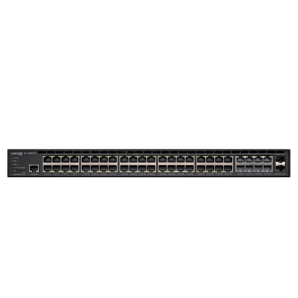 Lancom XS-3550YUP - Switch - Multi-Gigabit con ridondanza di alimentazione - L3 - gestito - 8 x 1000/2.5G/5G/10GBase-T (PoE++)