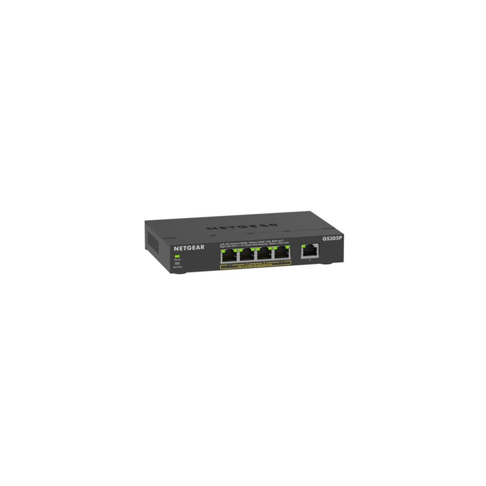 Netgear 300 Serie GS305P - Version 3 - Switch - SOHO - senza gestione - 5 x 10/100/1000 (4 PoE+)